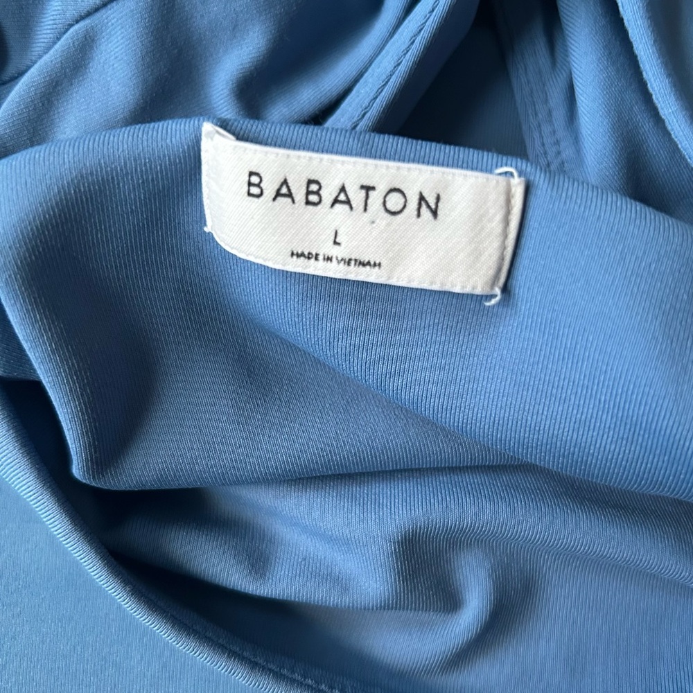 Babaton Blue Square Neck Longsleeve Bodysuit - Picture 3 of 5